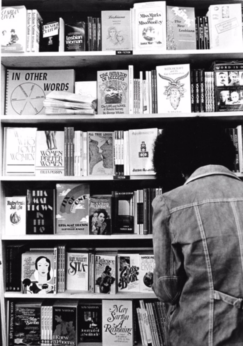 Herland Bookstore Shelves.